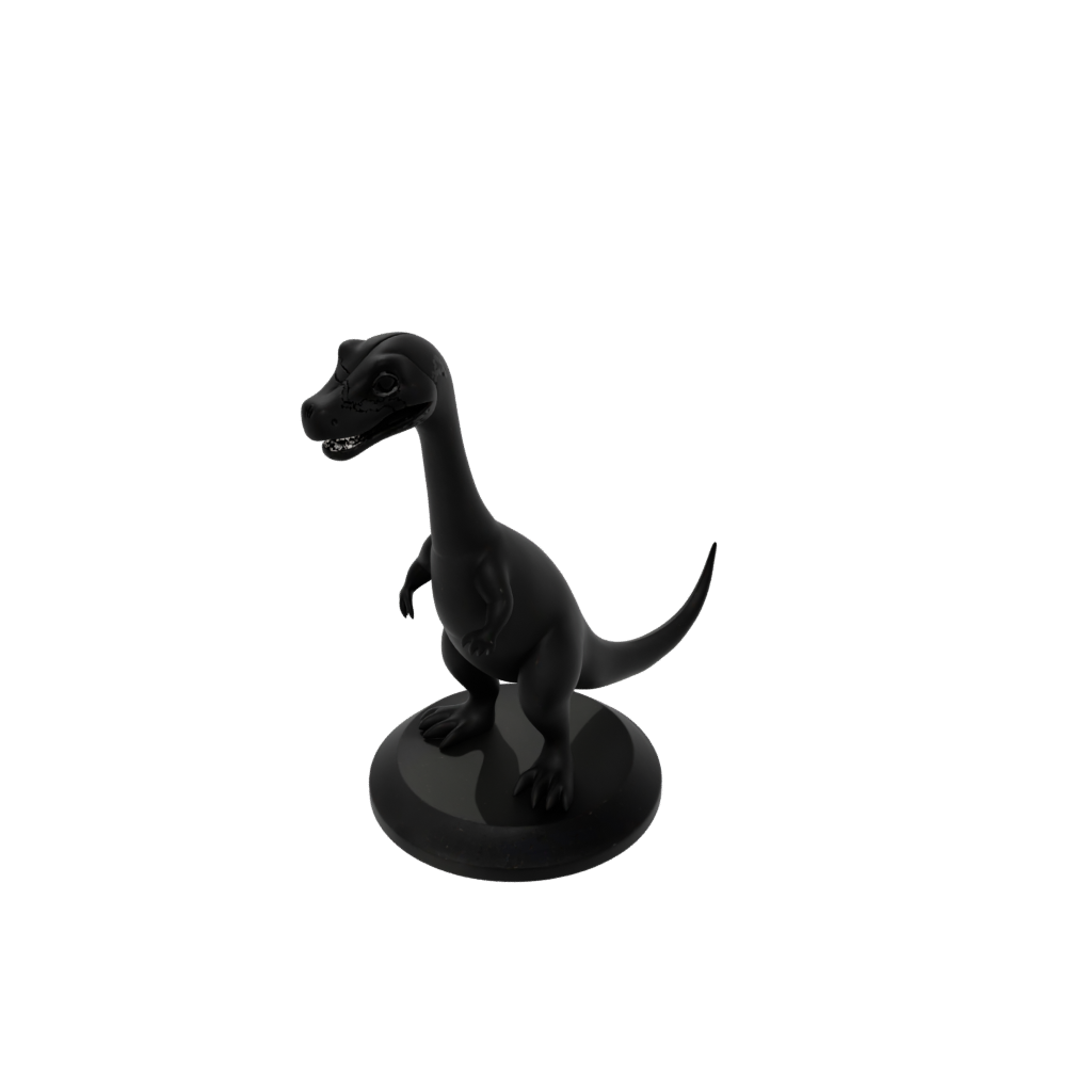 Obsidian Chibi Plesiosaur — dinosaurs 3D print model, STL