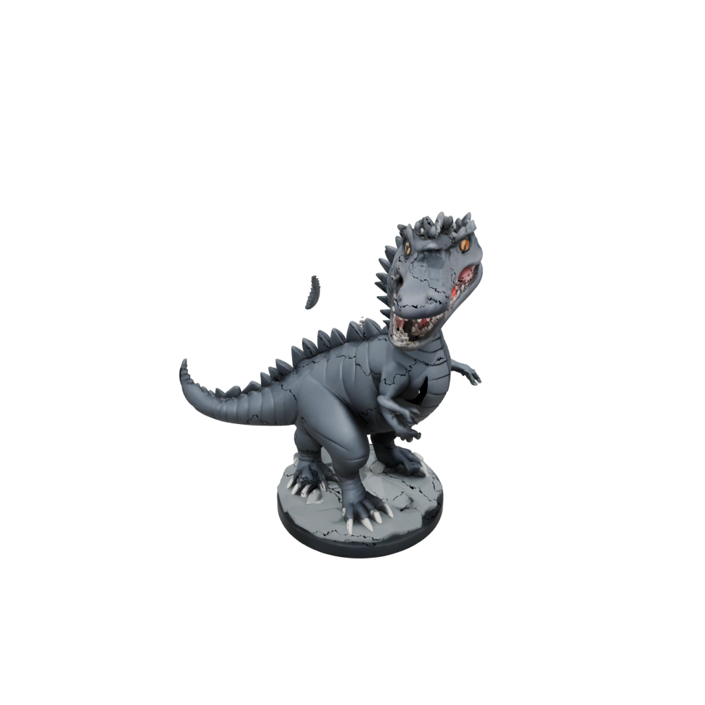Obsidian Chibi Spinosaurus — dinosaurs 3D print model, STL