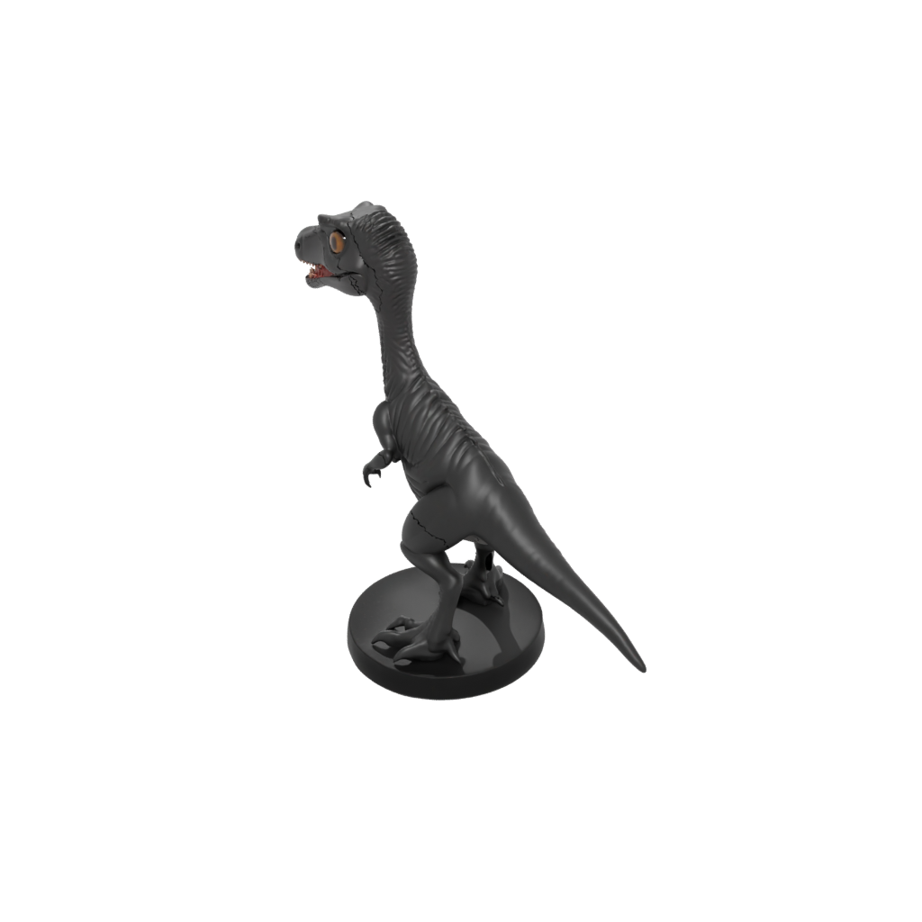Obsidian Chibi Velociraptor — dinosaurs 3D print model, STL