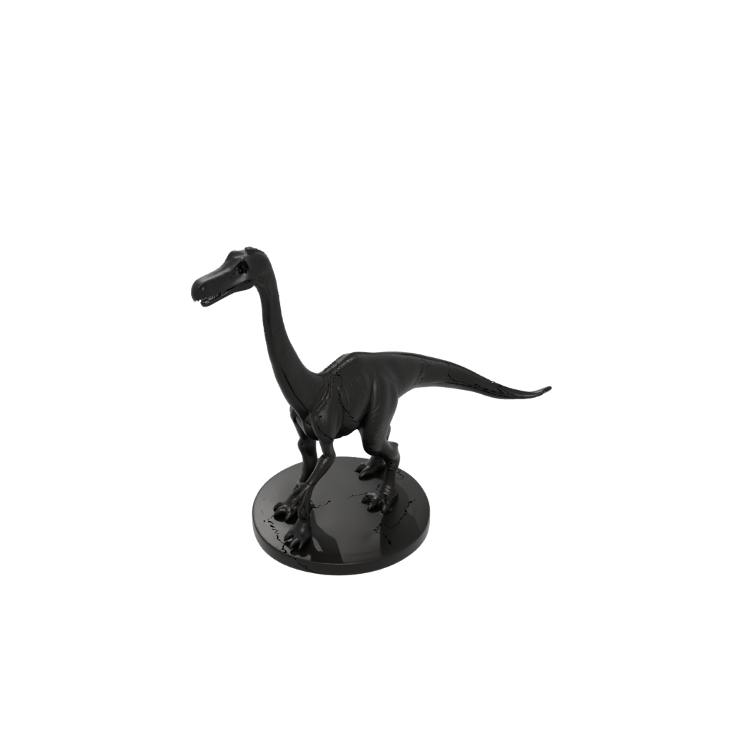 Obsidian Feathered Diplodocus — dinosaurs 3D print model, STL