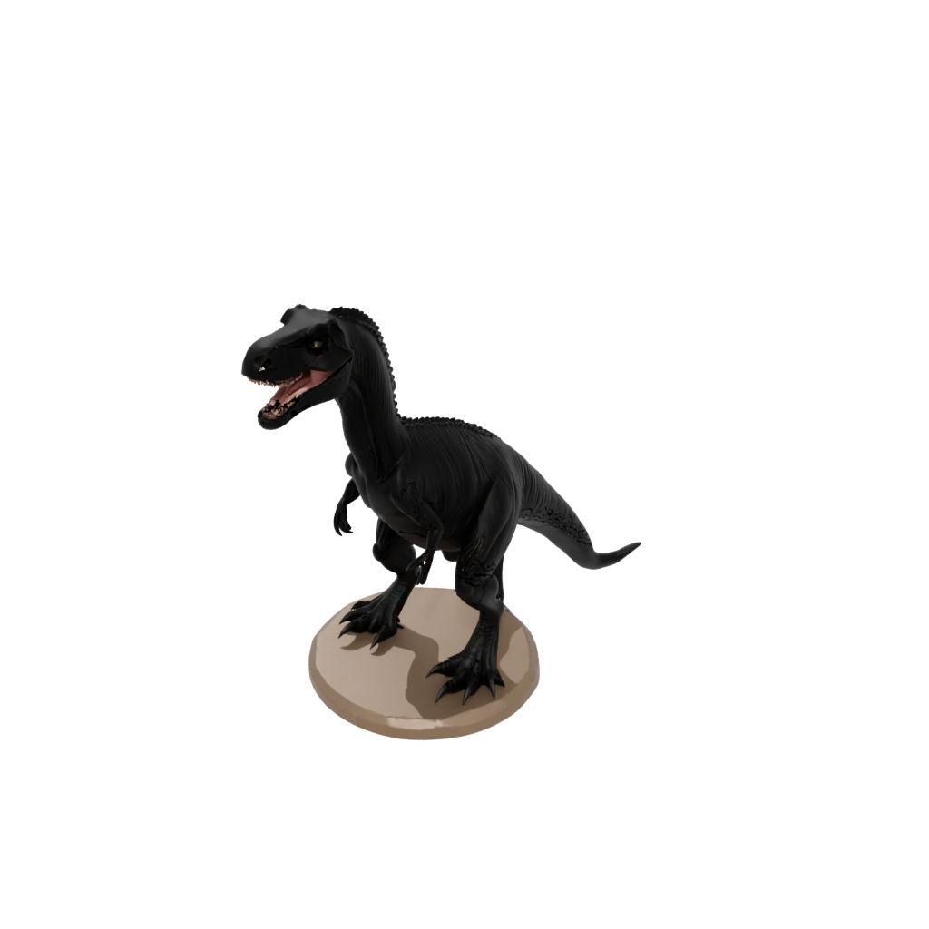 Obsidian Feathered Megalosaurus — dinosaurs 3D print model, STL