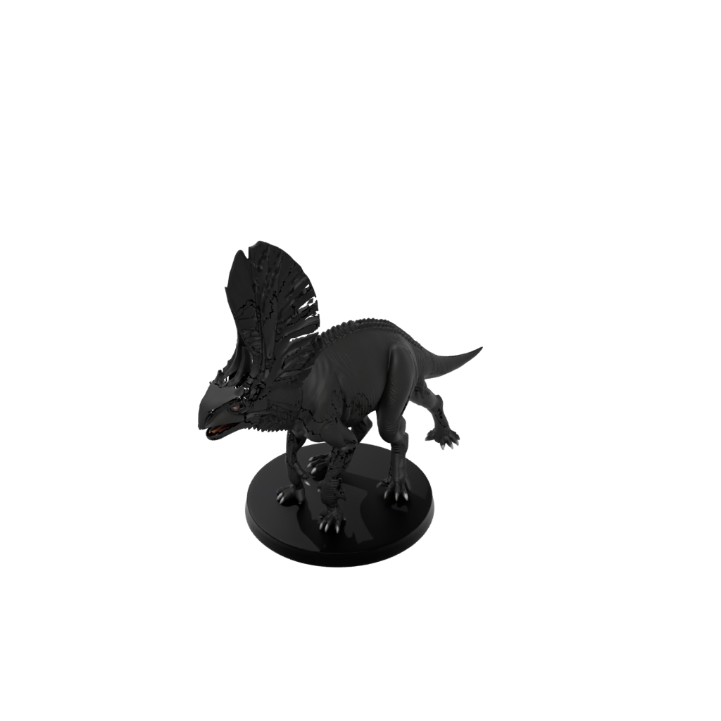 Obsidian Feathered Protoceratops — dinosaurs 3D print model, STL