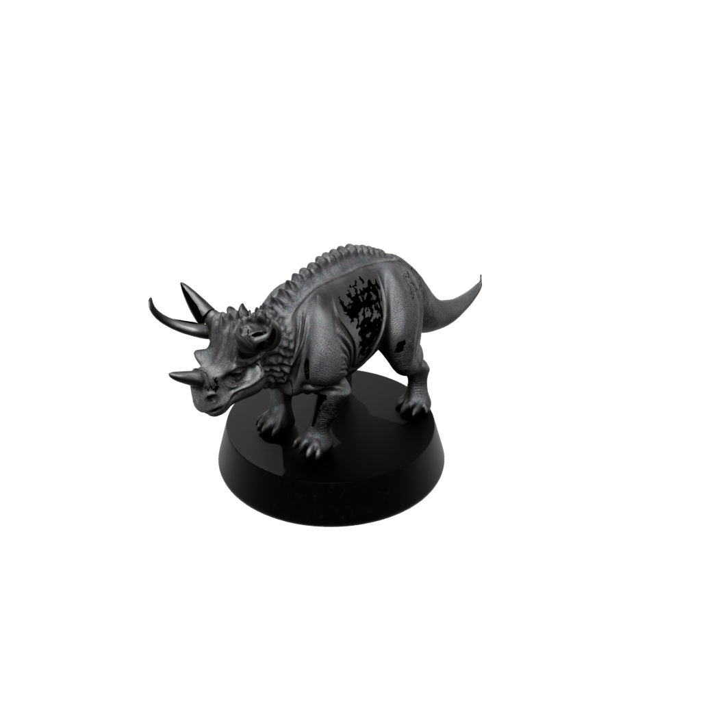 Obsidian Feathered Triceratops