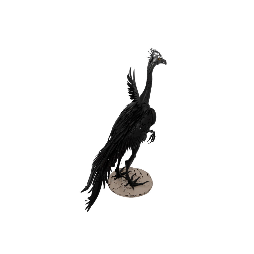 Obsidian Flexi Archaeopteryx — dinosaurs 3D print model, STL