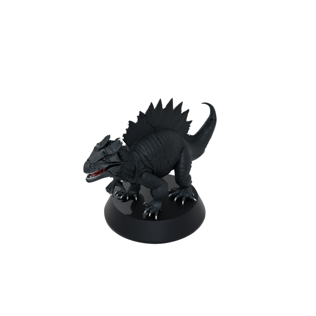 Obsidian Flexi Dimetrodon — dinosaurs 3D print model, STL