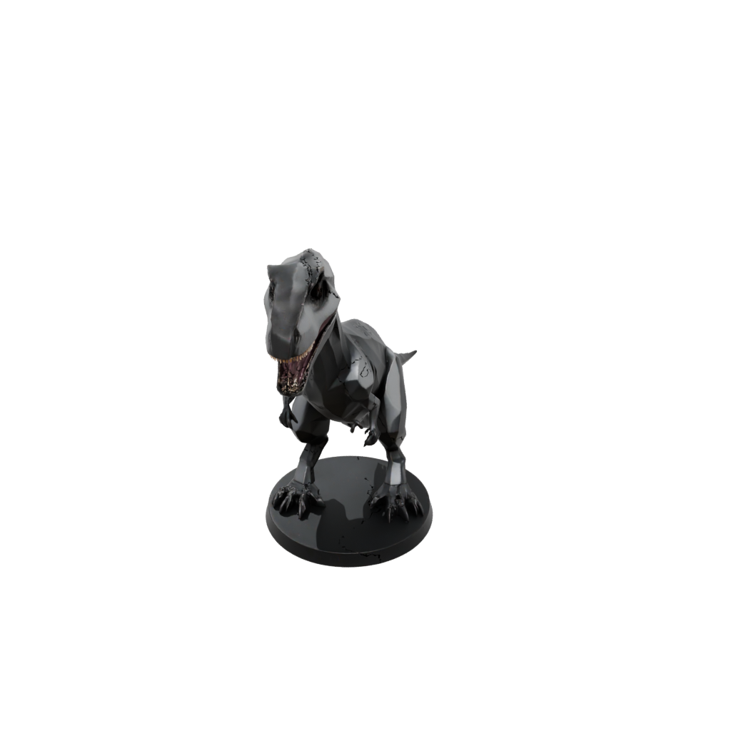 Obsidian Low-Poly Allosaurus — dinosaurs 3D print model, STL