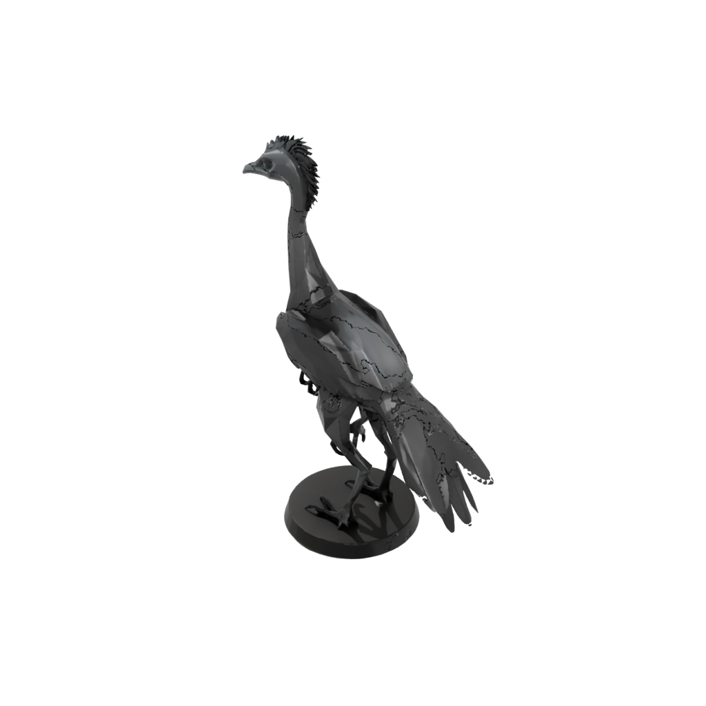 Obsidian Low-Poly Archaeopteryx — dinosaurs 3D print model, STL