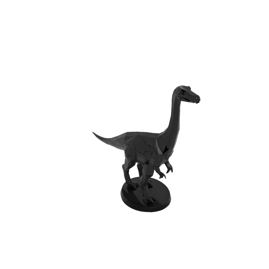 Obsidian Low-Poly Brachiosaurus — dinosaurs 3D print model, STL