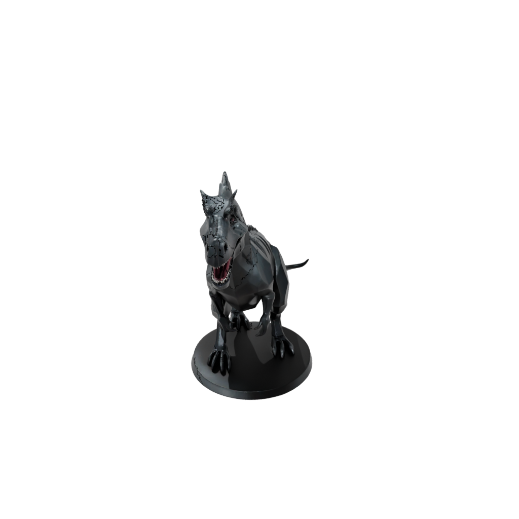 Obsidian Low-Poly Carnotaurus