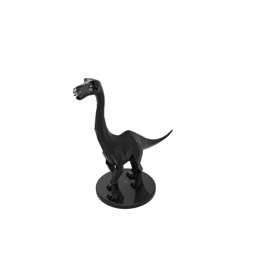 Obsidian Low-Poly Diplodocus — dinosaurs 3D print model, STL