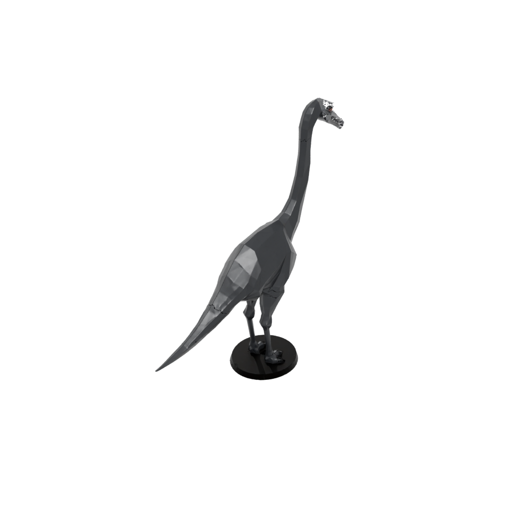 Obsidian Low-Poly Gallimimus — dinosaurs 3D print model, STL