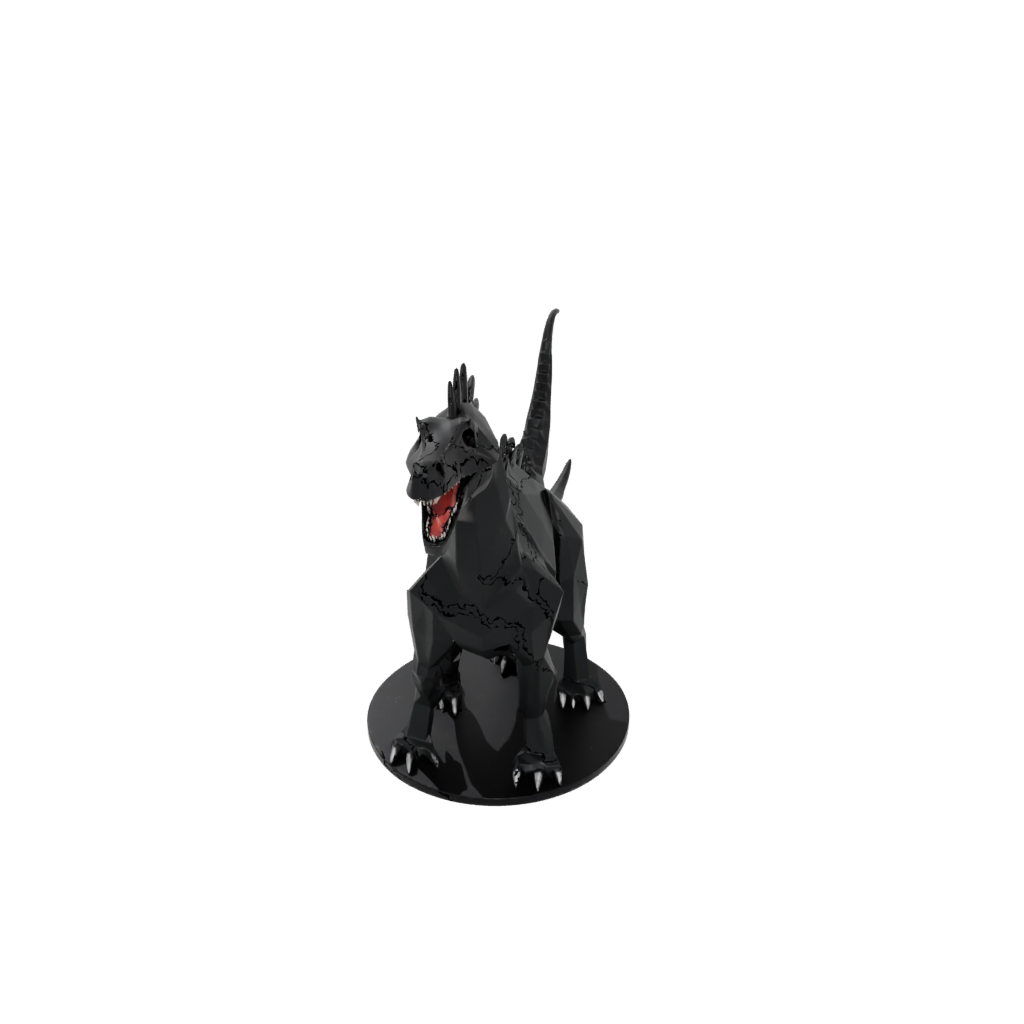 Obsidian Low-Poly Kentrosaurus