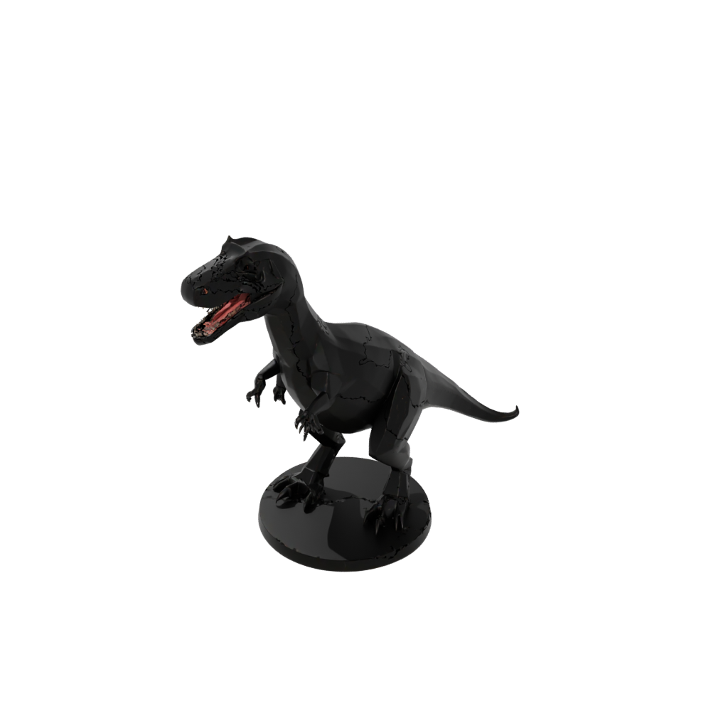 Obsidian Low-Poly Megalosaurus — dinosaurs 3D print model, STL