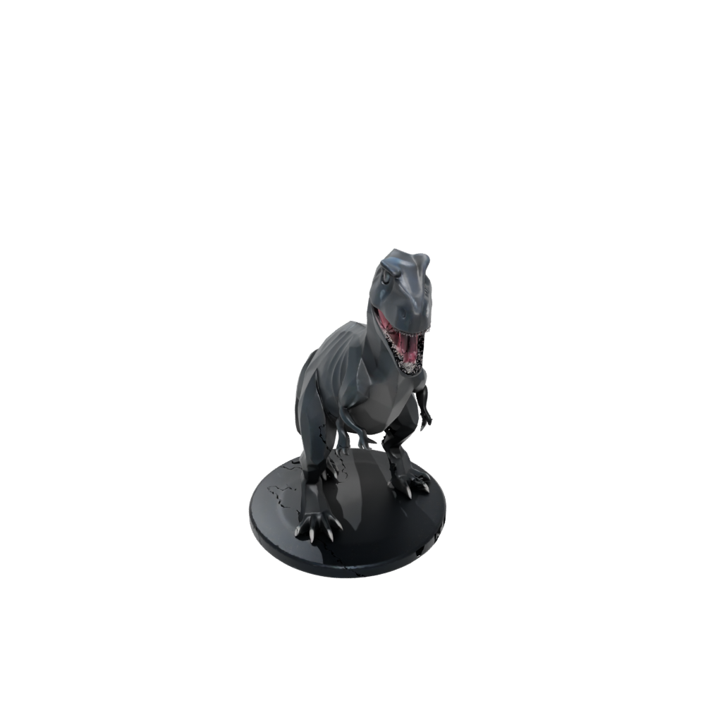 Obsidian Low-Poly Mosasaurus — dinosaurs 3D print model, STL
