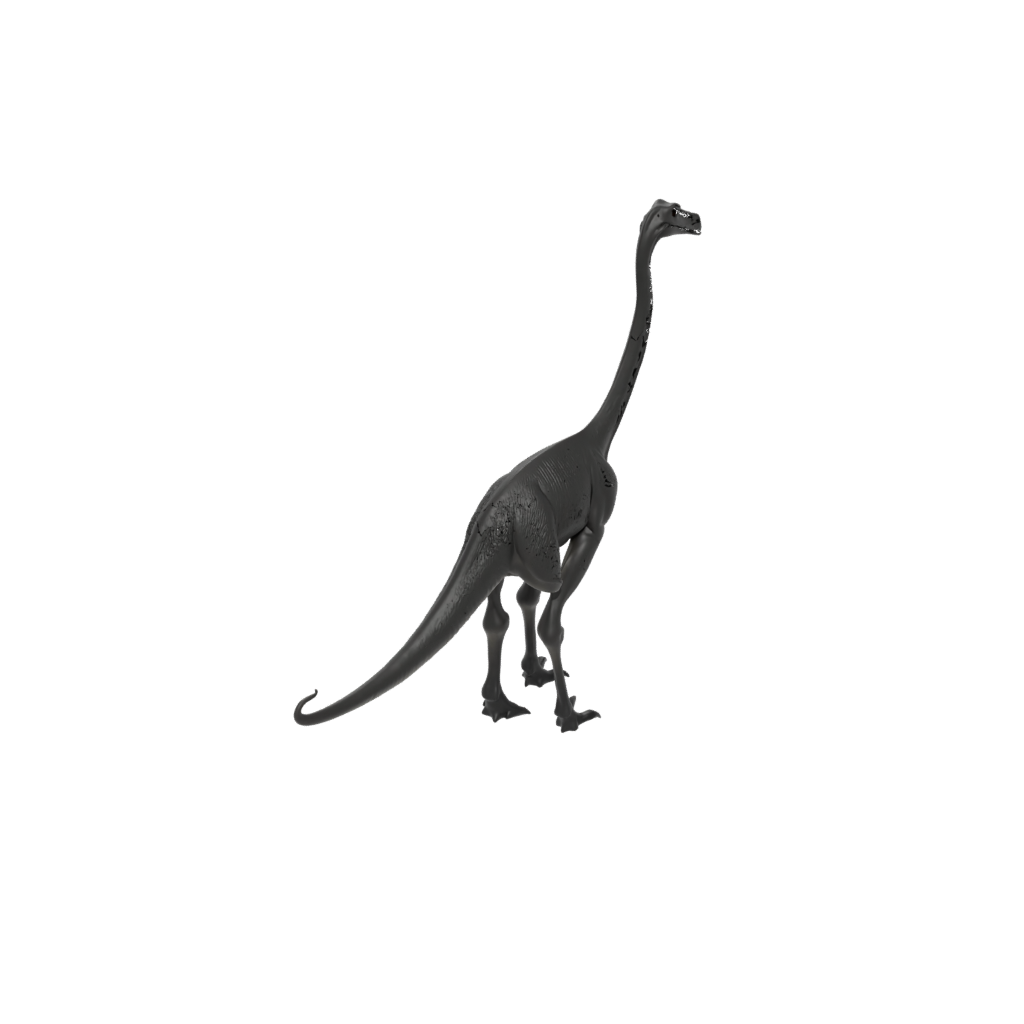 Obsidian Gallimimus — dinosaurs 3D print model, STL