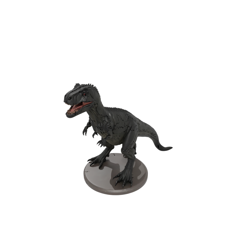 Obsidian Giganotosaurus — dinosaurs 3D print model, STL