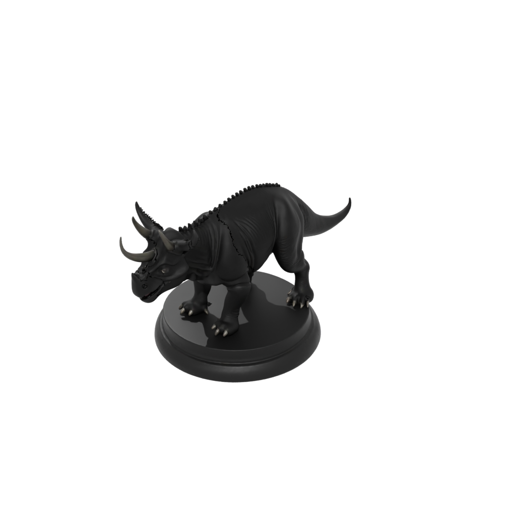 Obsidian Triceratops