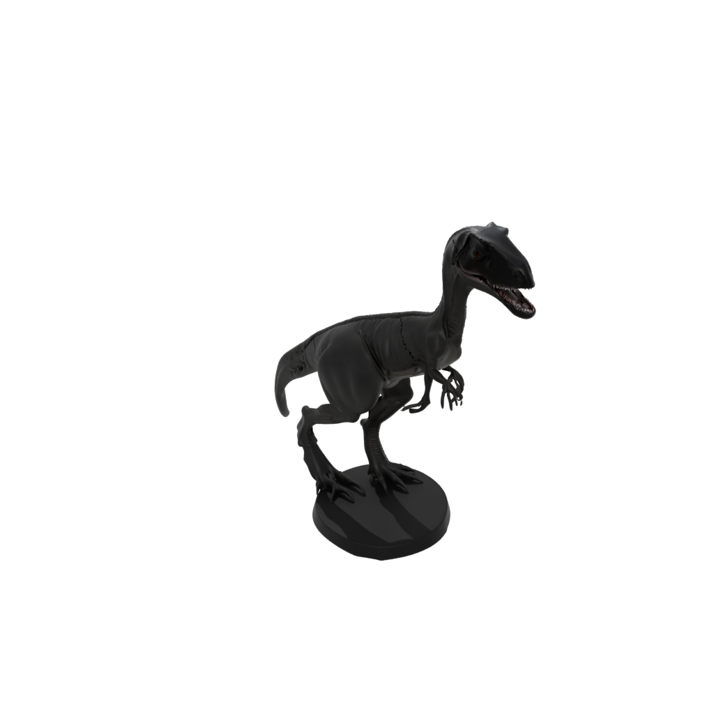 Obsidian Velociraptor — dinosaurs 3D print model, STL