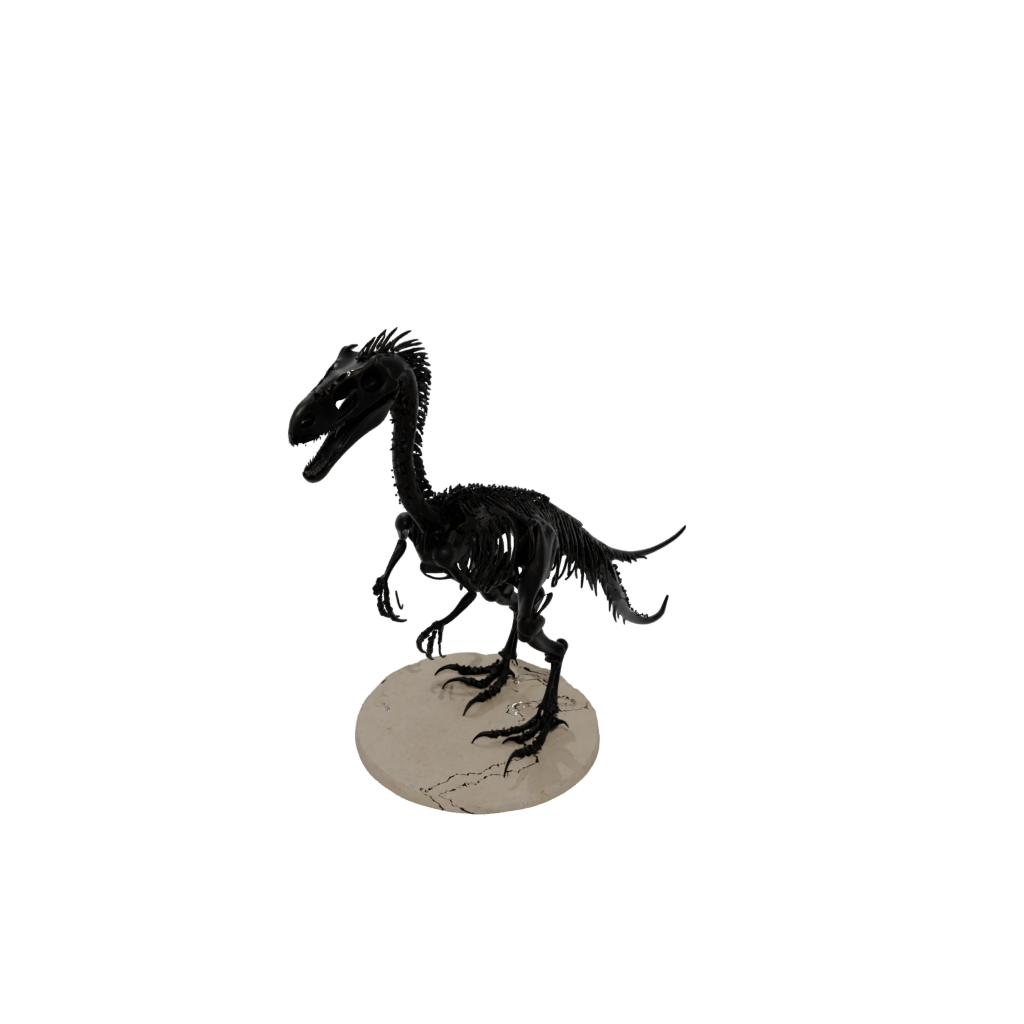Obsidian Skeleton Deinonychus