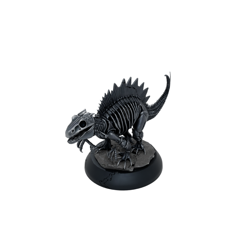 Obsidian Skeleton Dimetrodon