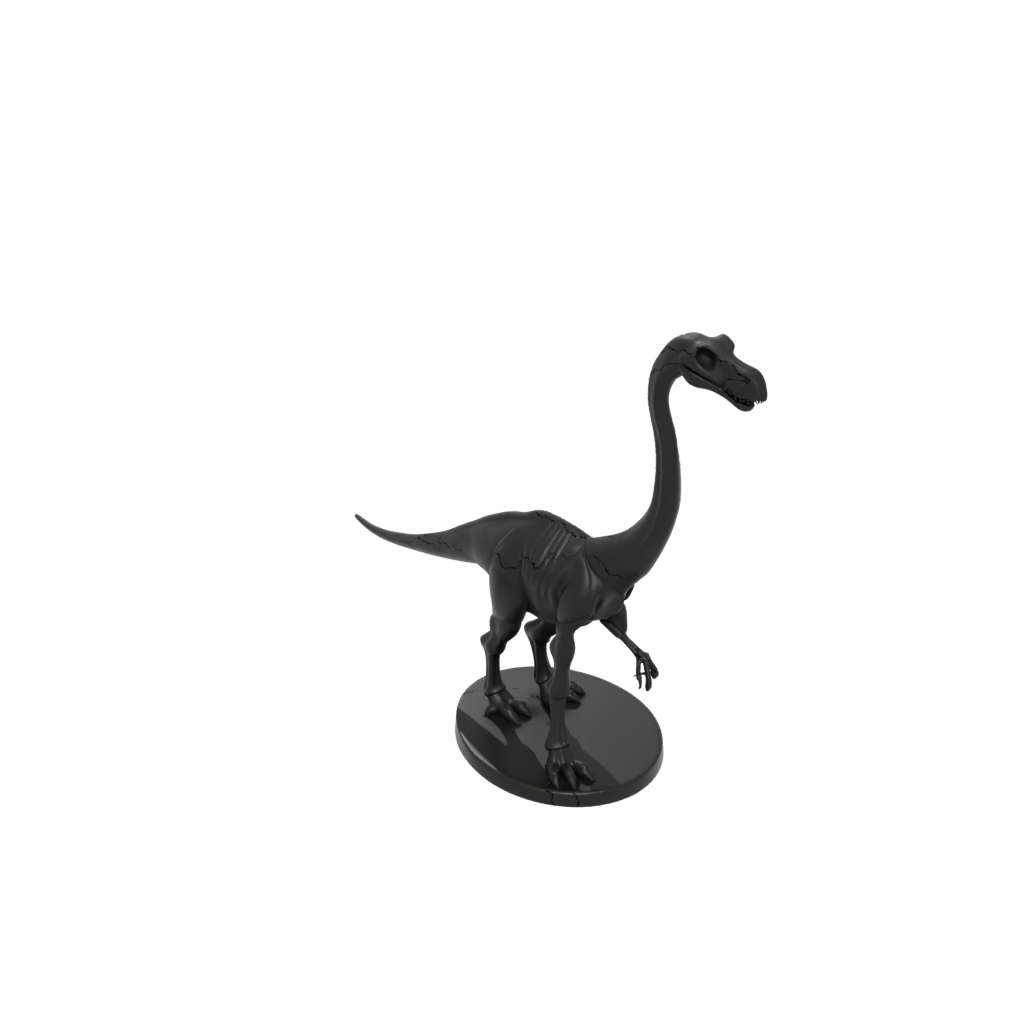 Obsidian Skeleton Diplodocus — dinosaurs 3D print model, STL