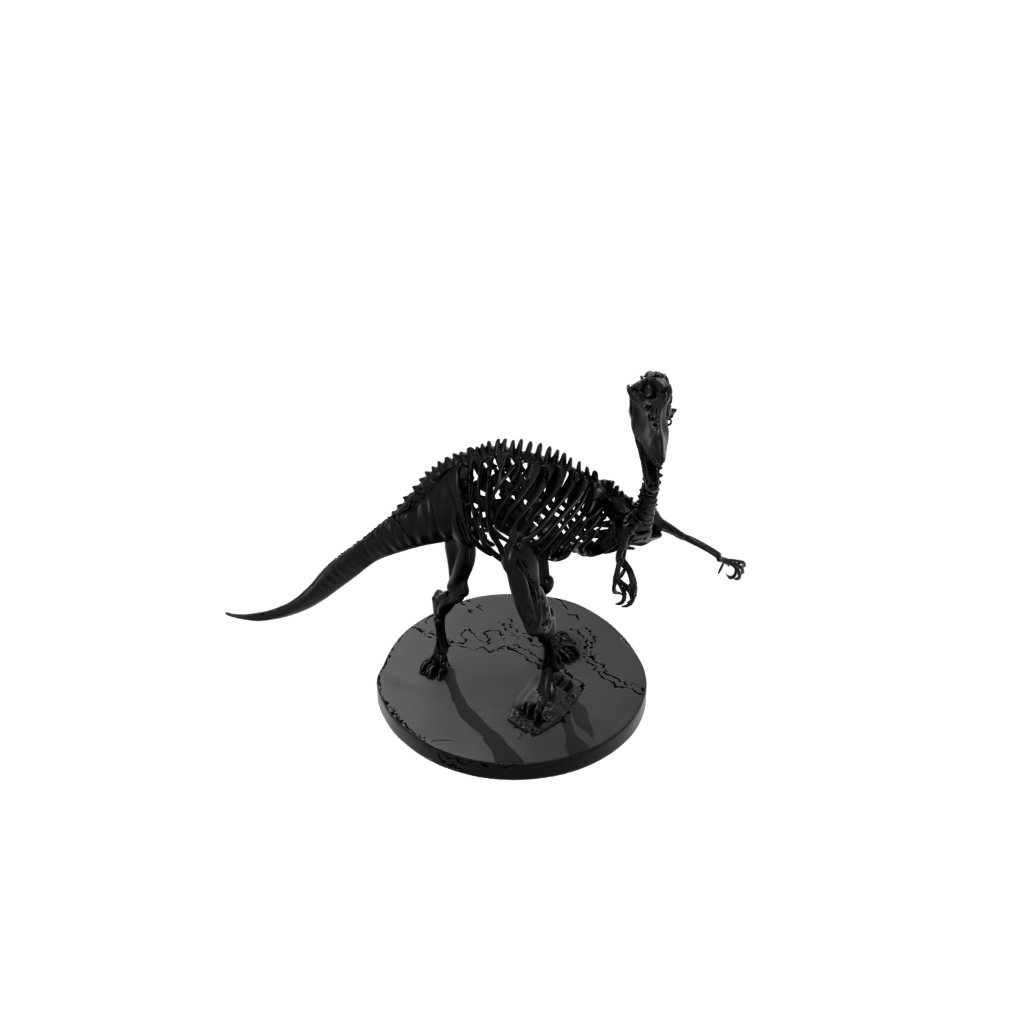Obsidian Skeleton Mosasaurus — dinosaurs 3D print model, STL