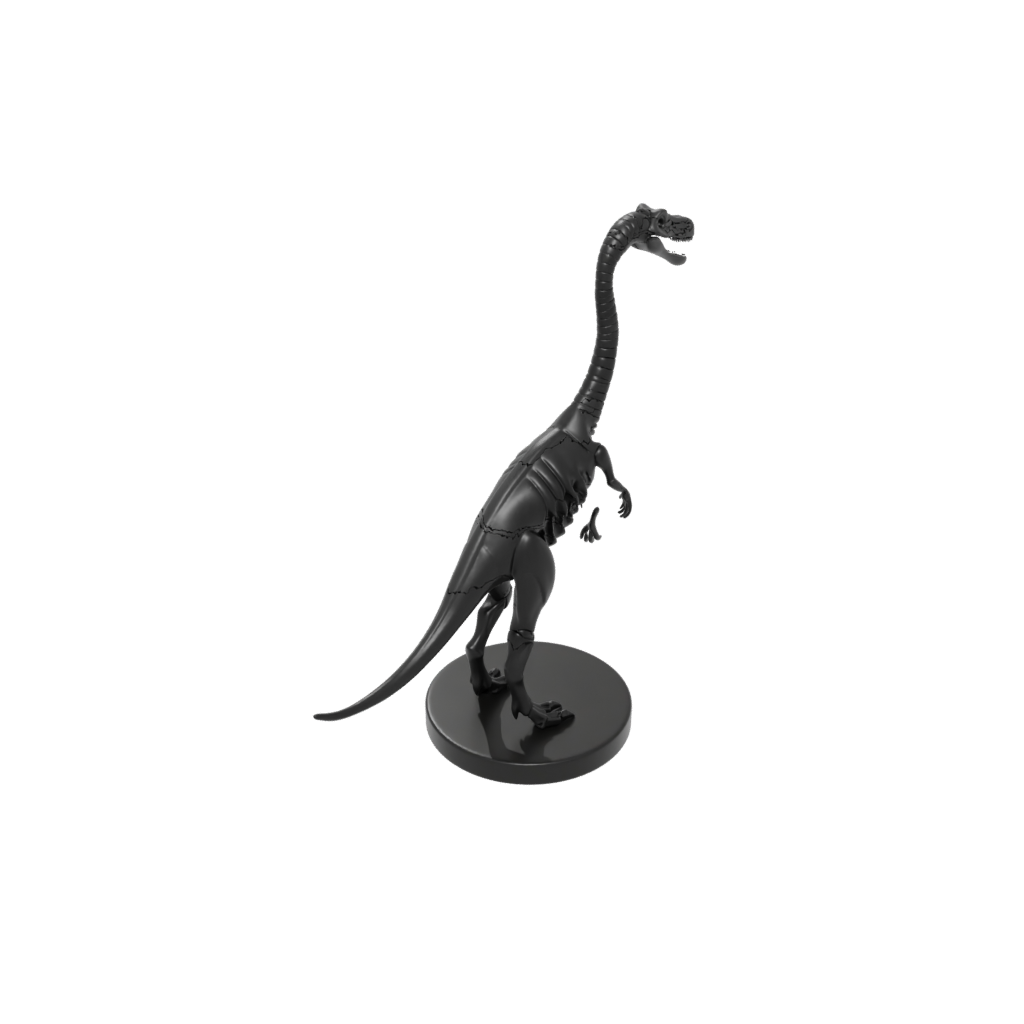 Obsidian Skeleton Plesiosaur — dinosaurs 3D print model, STL