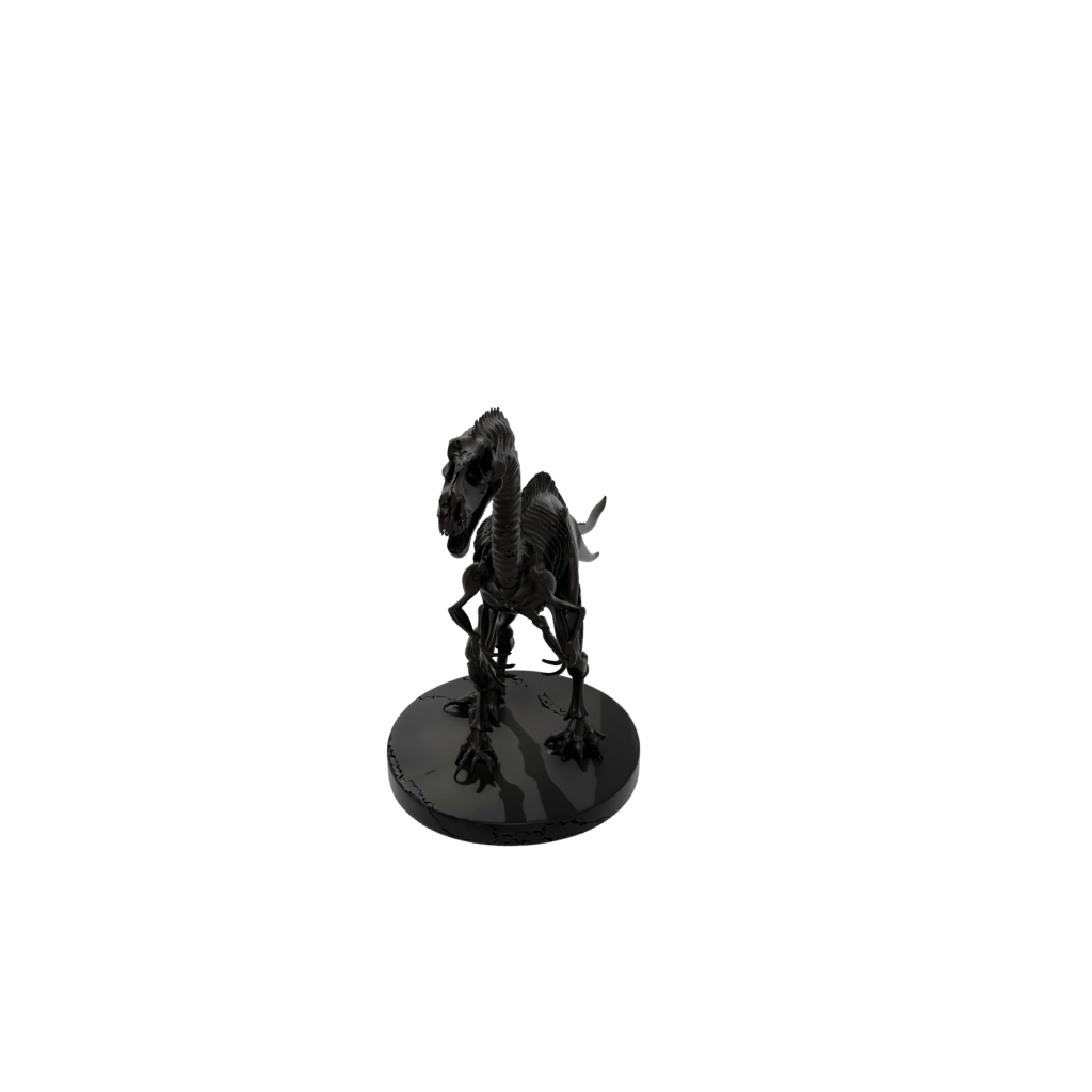 Obsidian Skeleton Spinosaurus — dinosaurs 3D print model, STL