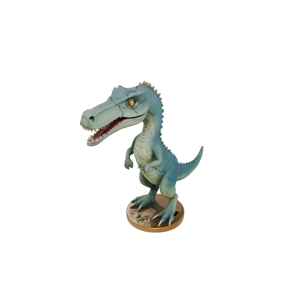 Pastel Chibi Baryonyx — dinosaurs 3D print model, STL