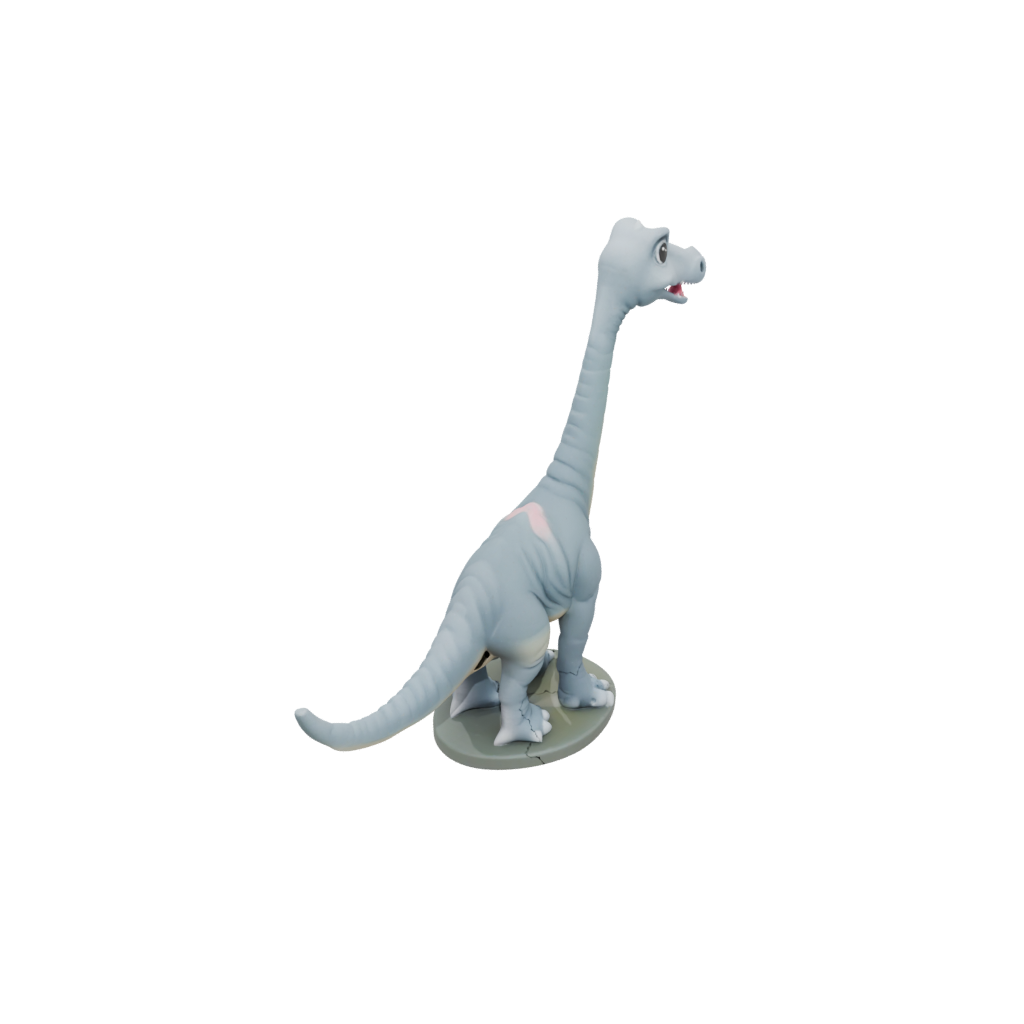Pastel Chibi Brachiosaurus — dinosaurs 3D print model, STL