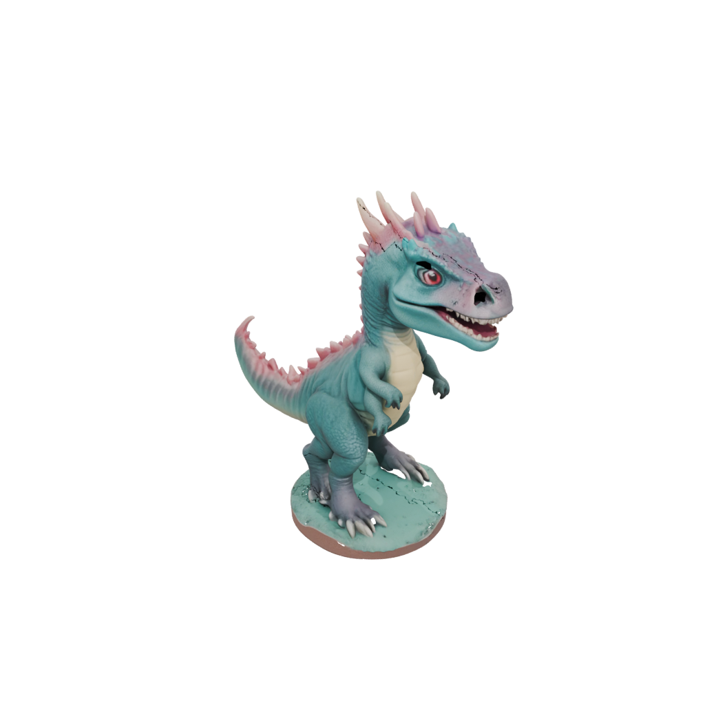 Pastel Chibi Carnotaurus — dinosaurs 3D print model, STL