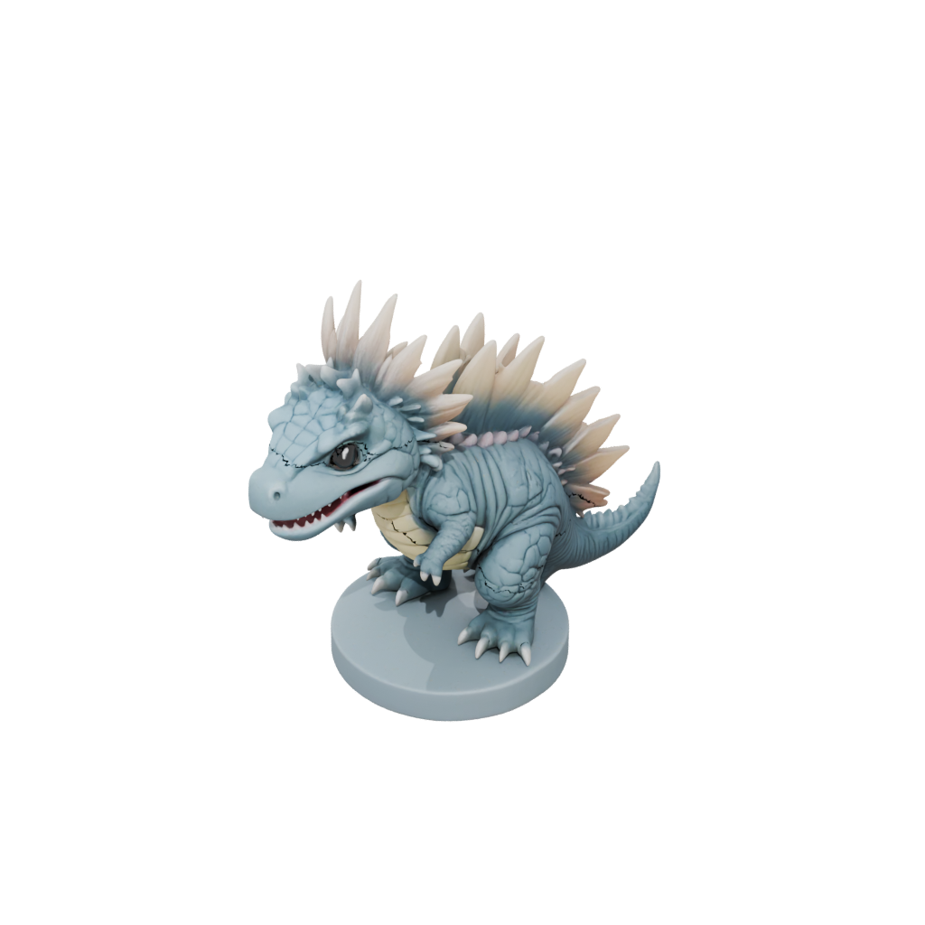 Pastel Chibi Dimetrodon — dinosaurs 3D print model, STL