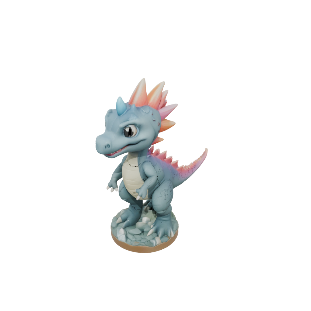Pastel Chibi Kentrosaurus — dinosaurs 3D print model, STL