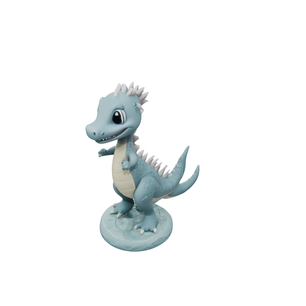 Pastel Chibi Plesiosaur — dinosaurs 3D print model, STL