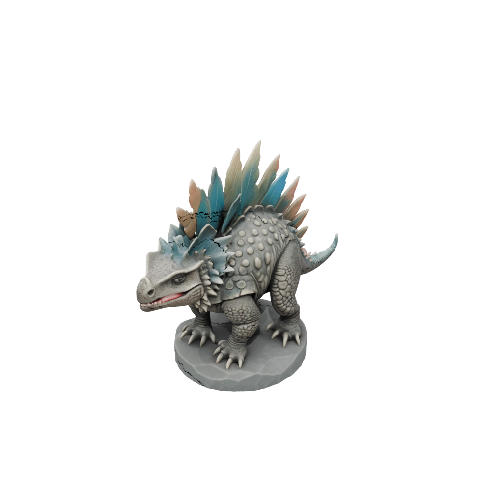 Pastel Feathered Ankylosaurus — dinosaurs 3D print model, STL