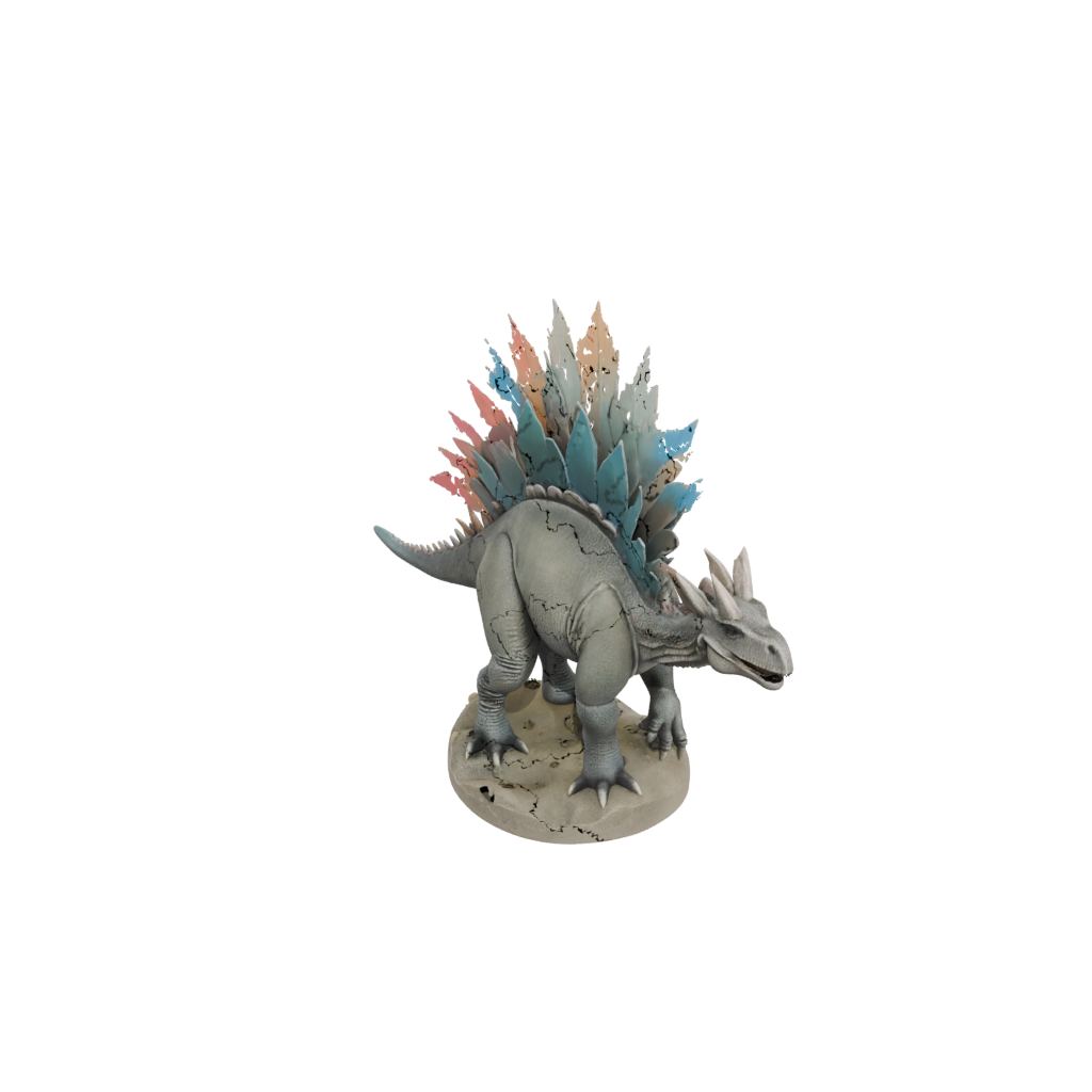 Pastel Feathered Stegosaurus