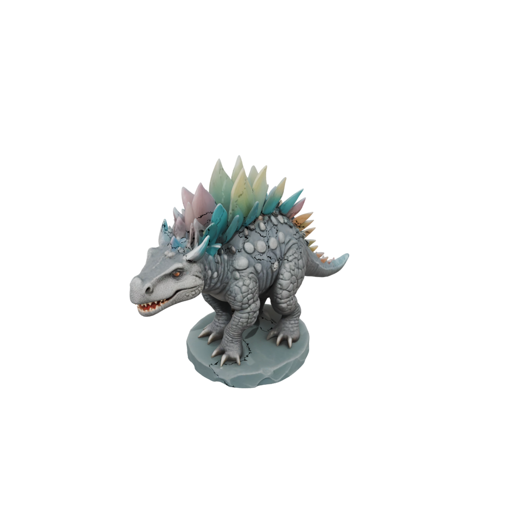 Pastel Flexi Ankylosaurus — dinosaurs 3D print model, STL