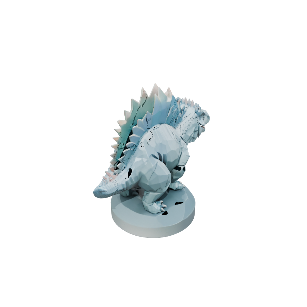 Pastel Low-Poly Dimetrodon
