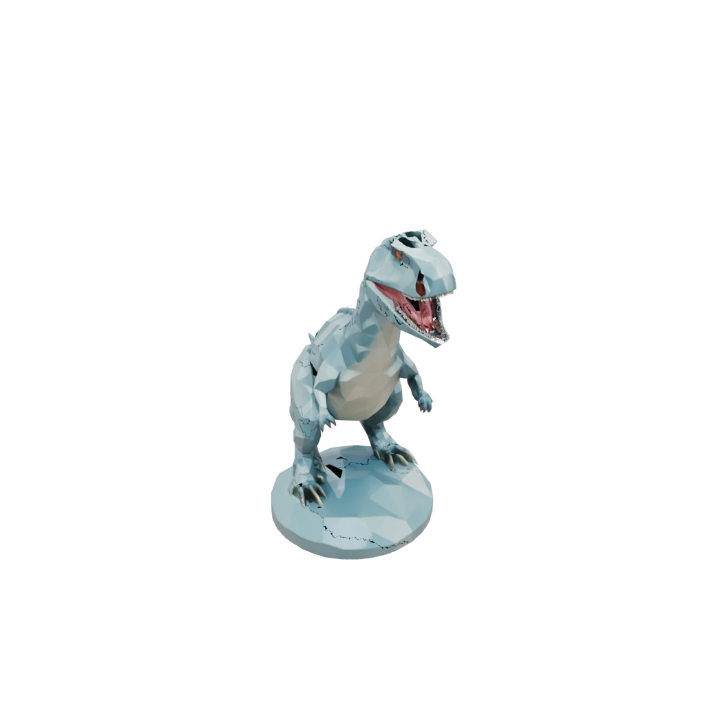 Pastel Low-Poly Mosasaurus — dinosaurs 3D print model, STL