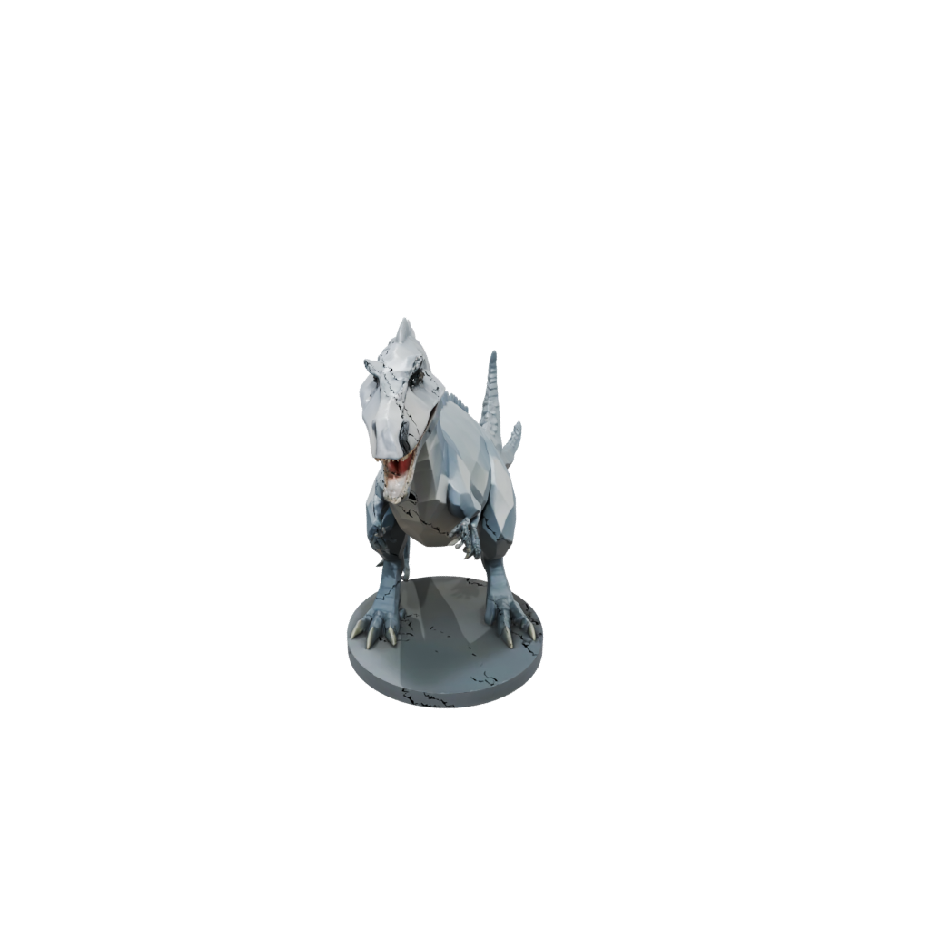 Pastel Low-Poly Spinosaurus — dinosaurs 3D print model, STL