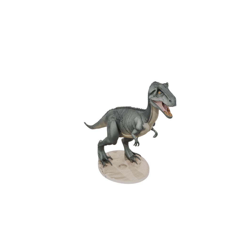 Pastel Allosaurus — dinosaurs 3D print model, STL
