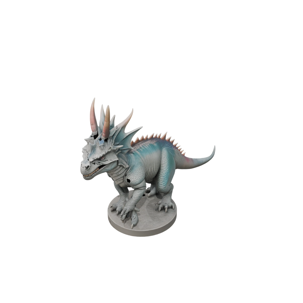 Pastel Styracosaurus — dinosaurs 3D print model, STL