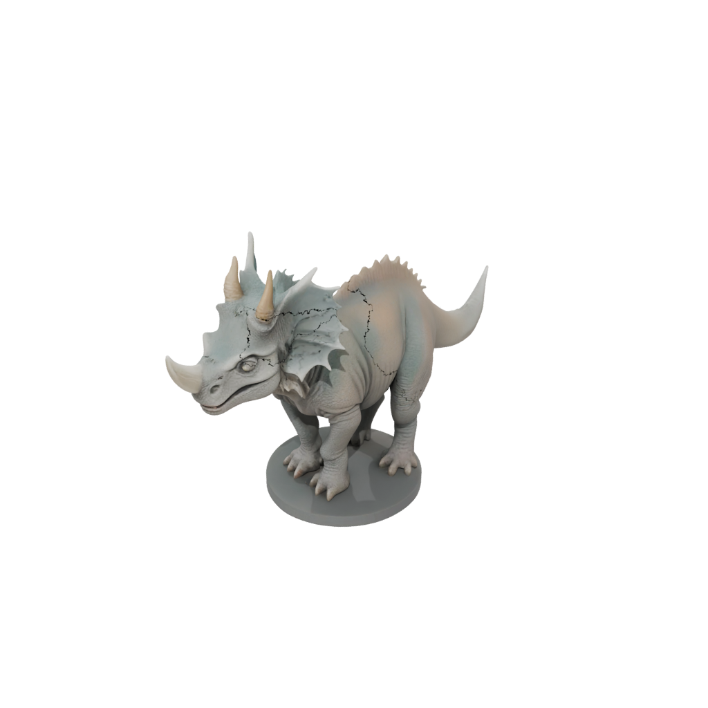 Pastel Triceratops — dinosaurs 3D print model, STL