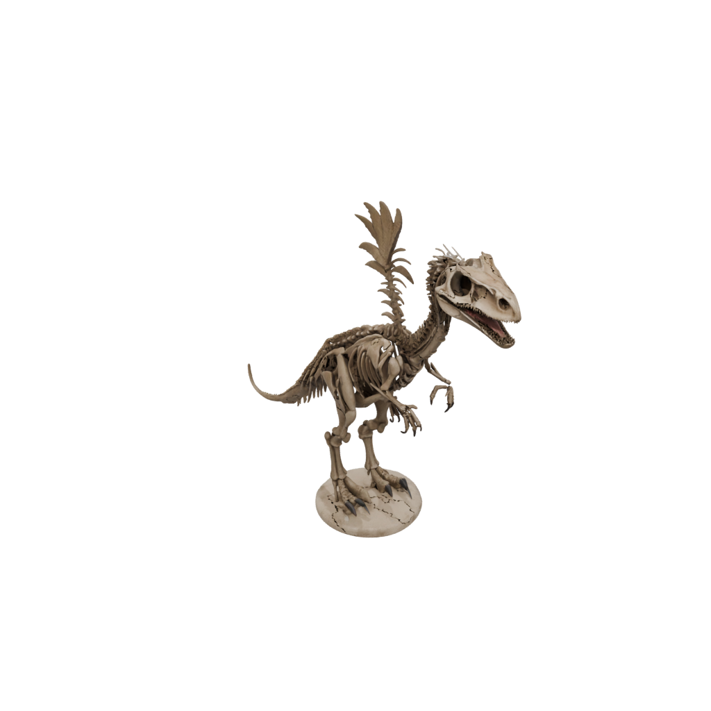 Pastel Skeleton Deinonychus — dinosaurs 3D print model, STL
