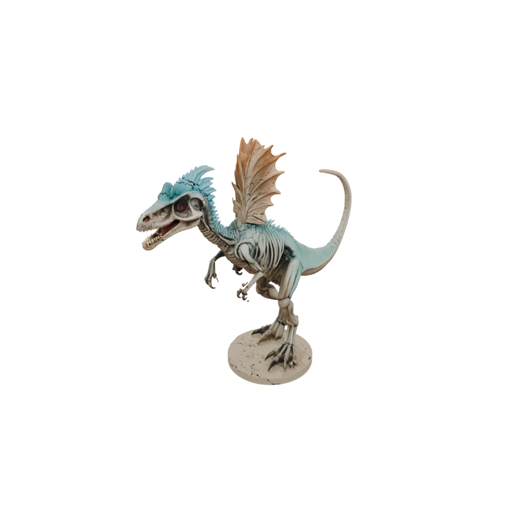 Pastel Skeleton Dilophosaurus — dinosaurs 3D print model, STL