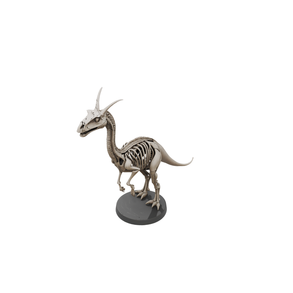 Pastel Skeleton Parasaurolophus — dinosaurs 3D print model, STL