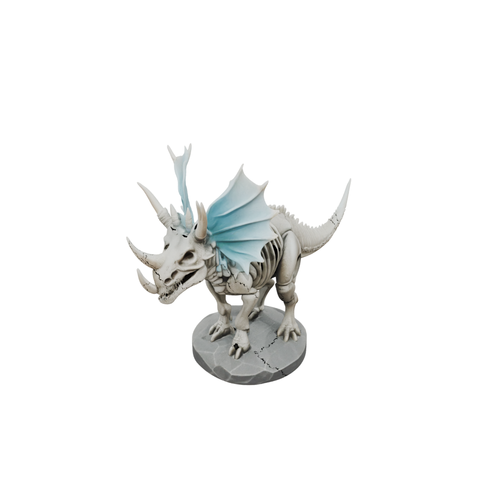 Pastel Skeleton Triceratops — dinosaurs 3D print model, STL