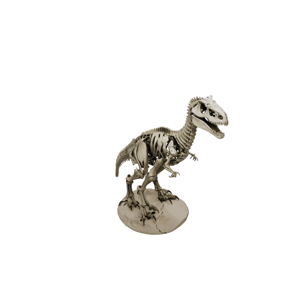 Skeleton Giganotosaurus — dinosaurs 3D print model, STL