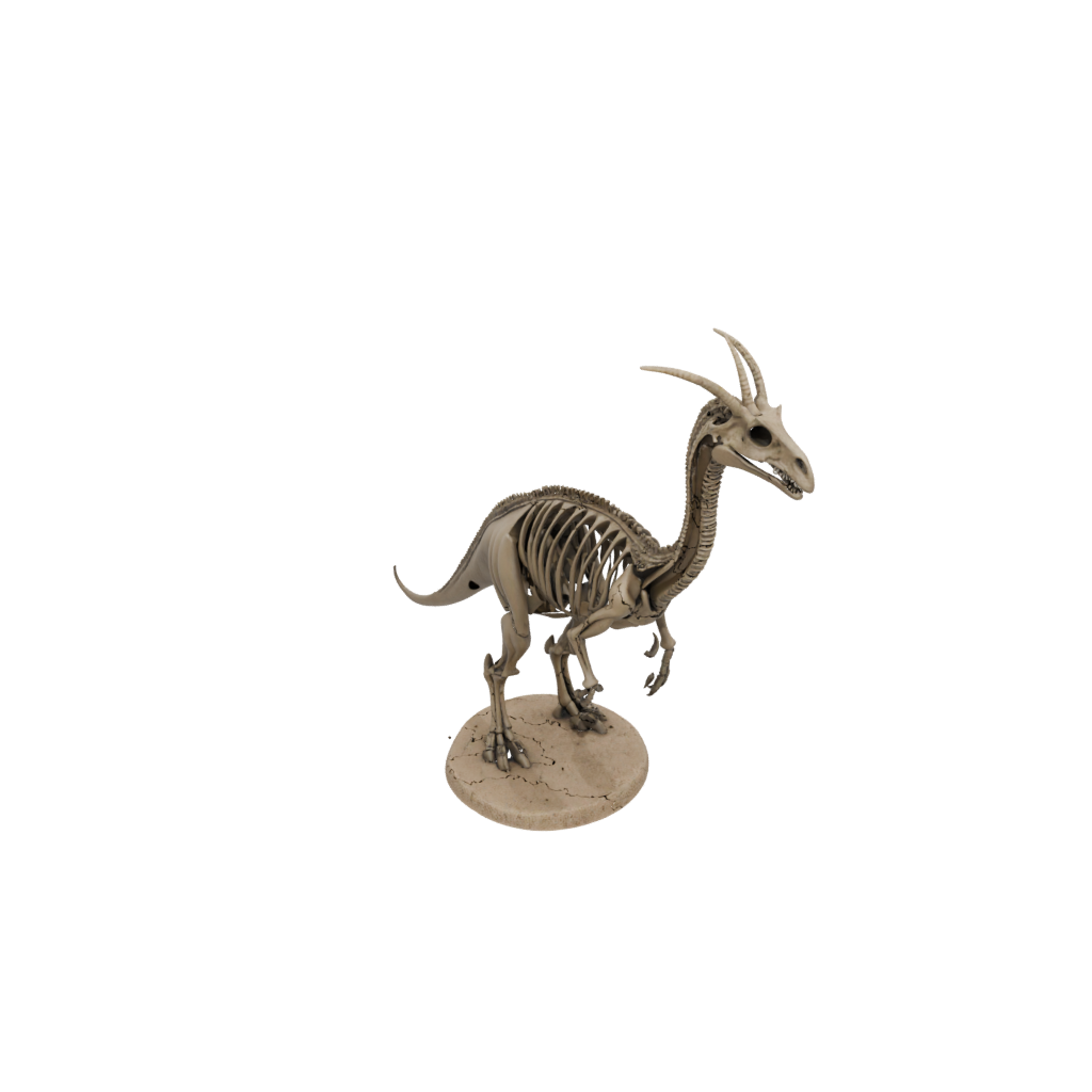 Skeleton Parasaurolophus — dinosaurs 3D print model, STL