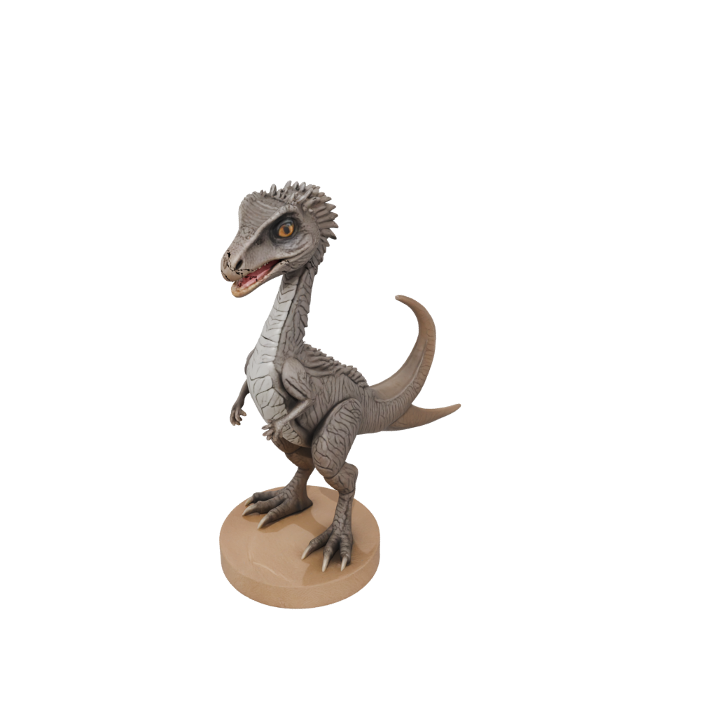 Woodgrain Chibi Deinonychus